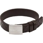 Emporio Armani Armband, (25 cm, Acier inoxydable, Cuir)