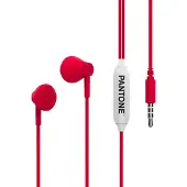Pantone PT-WDE001R1 écouteur/casque Écouteurs Avec fil Ecouteurs Appels/Musique Rouge, Blanc