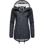 Ragwear Veste d’hiver 'Zuzka' bleu nuit / marron / blanc