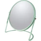 Spirella Miroir Rond Grossissant Sur Pied Acier Akira Vert Mat - Msv Ld