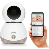Alecto Babyphone Wi-Fi avec caméra Blanc/Taupe -