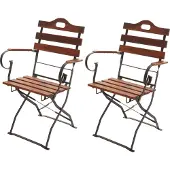 Mendler Chaise de brasserie -J40 (lot de 2)
