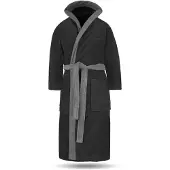Normani Peignoir long gris / noir