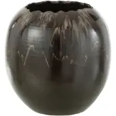 J-Line Cachepot ceramique brun small