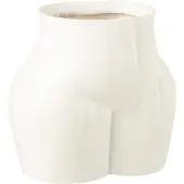 J-Line Vase femme haut etain brillant blanc