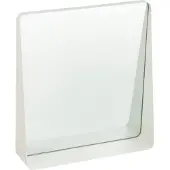 J-Line Miroir mural carré metal/verre blanc