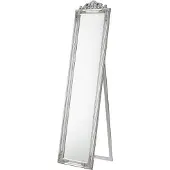 En.casa Miroir sur pied 'Arezzo' 160x40 cm rectangulaire basculant argenté