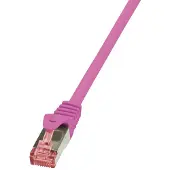Logilink Câble de raccordement , Cat 6, S/FTP, 1,0 m, rose