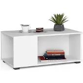 Akord Table basse Juliet blanche design moderne et fonctionnel 90 cm