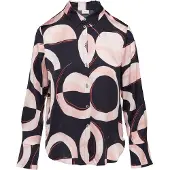 s.Oliver Black Label Chemisier bleu marine / rose / rosé / canneberge