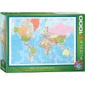 Sonstige Verlage Puzzle Carte du monde - 1000 pièces