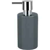 Spirella Distributeur de savon en céramique - - TUBE - Gris Foncé - Accessoire élégant et pratique