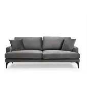Hannah Home Siège trois places Artie | 205 x 90 x 88 cm | Gris foncé