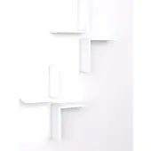 Emob Etagère murale blanche stylisée | Woody Fashion | 18mm d'épaisseur