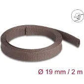 DeLOCK Geflochten slang 2 m x 19 mm, résistant aux rongeurs, brun. -