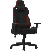 Sense7 Chaise de jeu Sense7 Sentinel tissu Gaming Chair, Noir-rouge, Chaise gaming, Noir, Rouge
