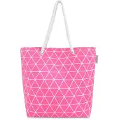 Normani Sac de plage rose / blanc