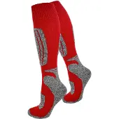 Normani Chaussettes de sport gris chiné / rouge feu
