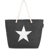 Normani Sac de plage noir / blanc
