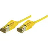 Generique Cordon Patch Rj45 S/ftp cat 6a Lsoh Snagless Jaune- 0,30 m