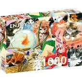 Enjoy Puzzle Puzzle 1000 pièces Enjoy – Curious Cats