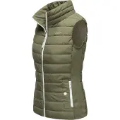 MARIKOO Gilet 'Reimii' olive / blanc