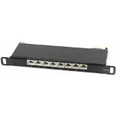 S-Conn Panneau de brassage slim, CAT.6, 8 ports, 0,5U, 10