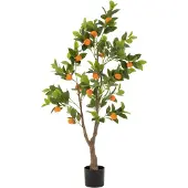 J-Line Oranger en pot artificiel orange/vert large