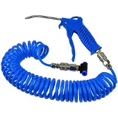 GEKO Pistolet de soufflage avec buse longue + tuyau de 5 m + -moyeu