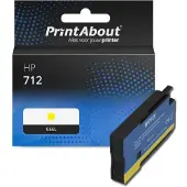 PrintAbout Cartouche compatible pour HP 712 (3ED69A) - Jaune