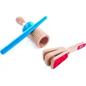 Hape Jouet en bois - HAPE - Duo de percussion - Jeux premier âge - Jeux d'éveil - Jouets musicaux