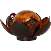 Star Trading Décoration solaire Lilly, style nénuphar, rouge