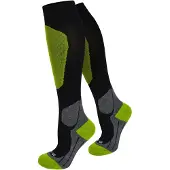 Normani Chaussettes de sport gris / vert / noir