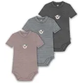 Normani Barboteuse / body 'Tihoi' anthracite / gris clair / rose / blanc