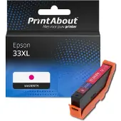 PrintAbout Cartouche compatible pour Epson 33XL (C13T33634012) - Magenta - Grande capacité