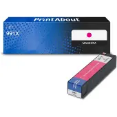 PrintAbout Cartouche compatible pour HP 991X (M0J94AE) - Magenta - Grande capacité