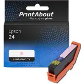 PrintAbout Cartouche compatible pour Epson 24 (C13T24264012) - Magenta clair