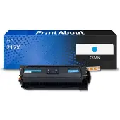 PrintAbout Toner compatible pour HP 212X (W2121X) - Cyan - Grande capacité