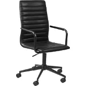 Molecule Winslow chaise de bureau Cuir synthétique noire.