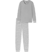 Schiesser Pyjama ' Casual Essentials ' gris chiné / blanc