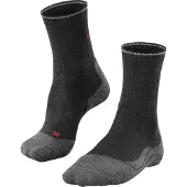 Falke - Chaussettes de randonnée - TK2 Explore Wool Silk W Anthracite Melange pour Femme en Laine - Taille 39-40 - Noir