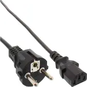 InLine cordon d'alimentation (1 m), Câble d'alimentation, Noir