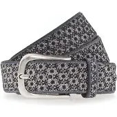 B.belt Ceinture gris chiné / noir