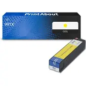 PrintAbout Cartouche compatible pour HP 991X (M0J98AE) - Jaune - Grande capacité