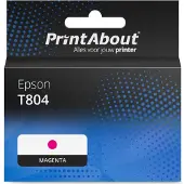 PrintAbout Cartouche compatible pour Epson T804 (C13T804300) - Magenta
