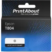 PrintAbout Cartouche compatible pour Epson T804 (C13T804900) - Noir clair léger