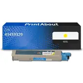 PrintAbout Toner compatible pour OKI 43459329 - Jaune