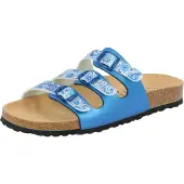 Lico Mule 'Bioline Flower' beige / bleu / blanc