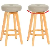 Mendler Tabouret de bar Boras (lot de 2) pivotant