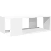 vidaXL Table basse blanche 89,5x48x30 cm Bois composite